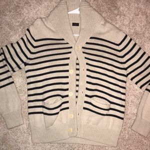 J.Crew Knit-like striped cardigan